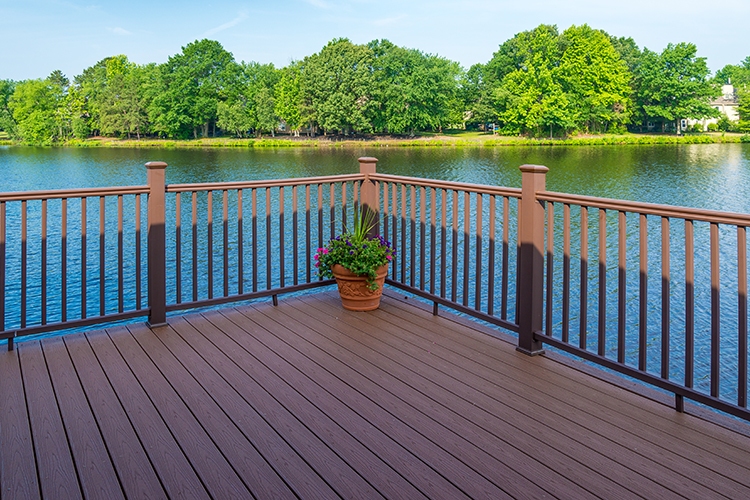 Stock photo of deck of residential house
