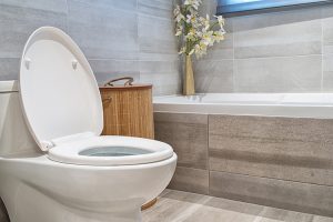 Modern bathroom design in luxury house